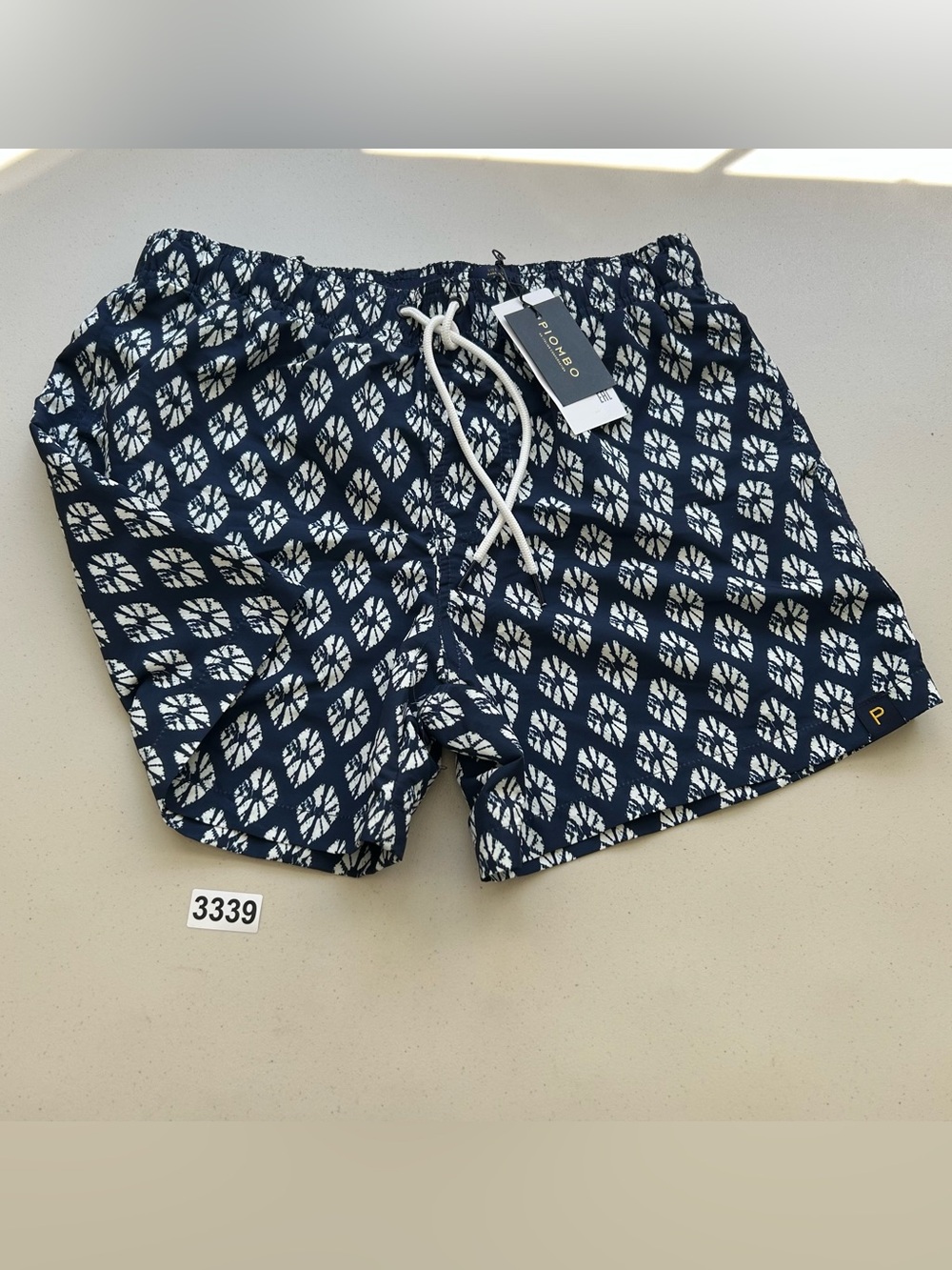 PIOMBO Men’s Swim Shorts Small Navy Blue  Beachwear